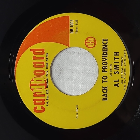 Al Smith - Last Night In Heaven / Back To Providence 7" Vinyl 45 VG+ - Picture 2 of 2